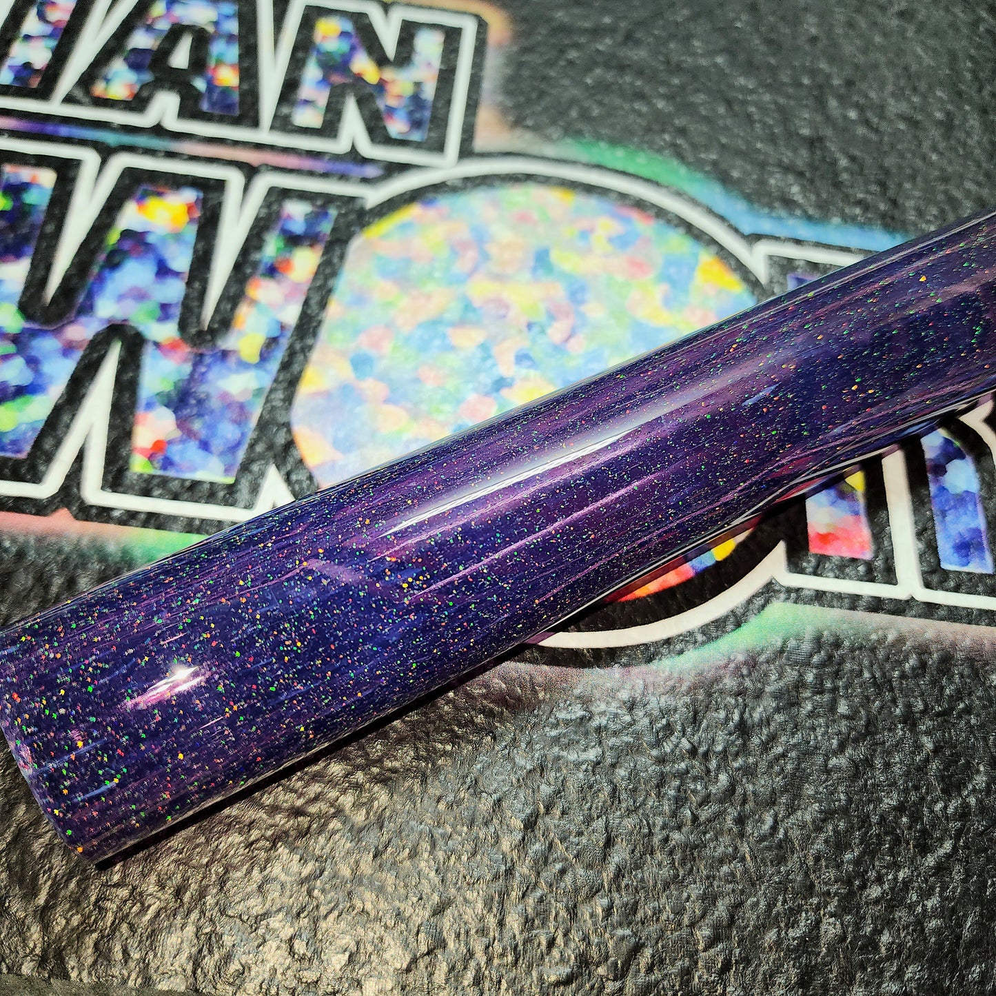 Gold purple crushed opal tube - small opals