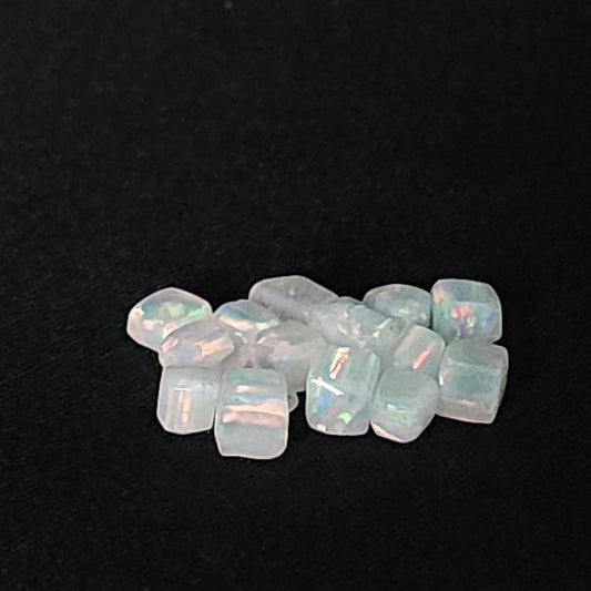 White Tumbled opals