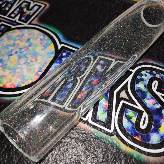 Clear crushed opal tube